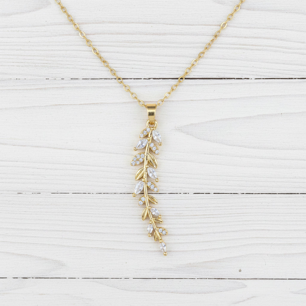 18KT Gold Plated Stainless Steel CZ Pendant