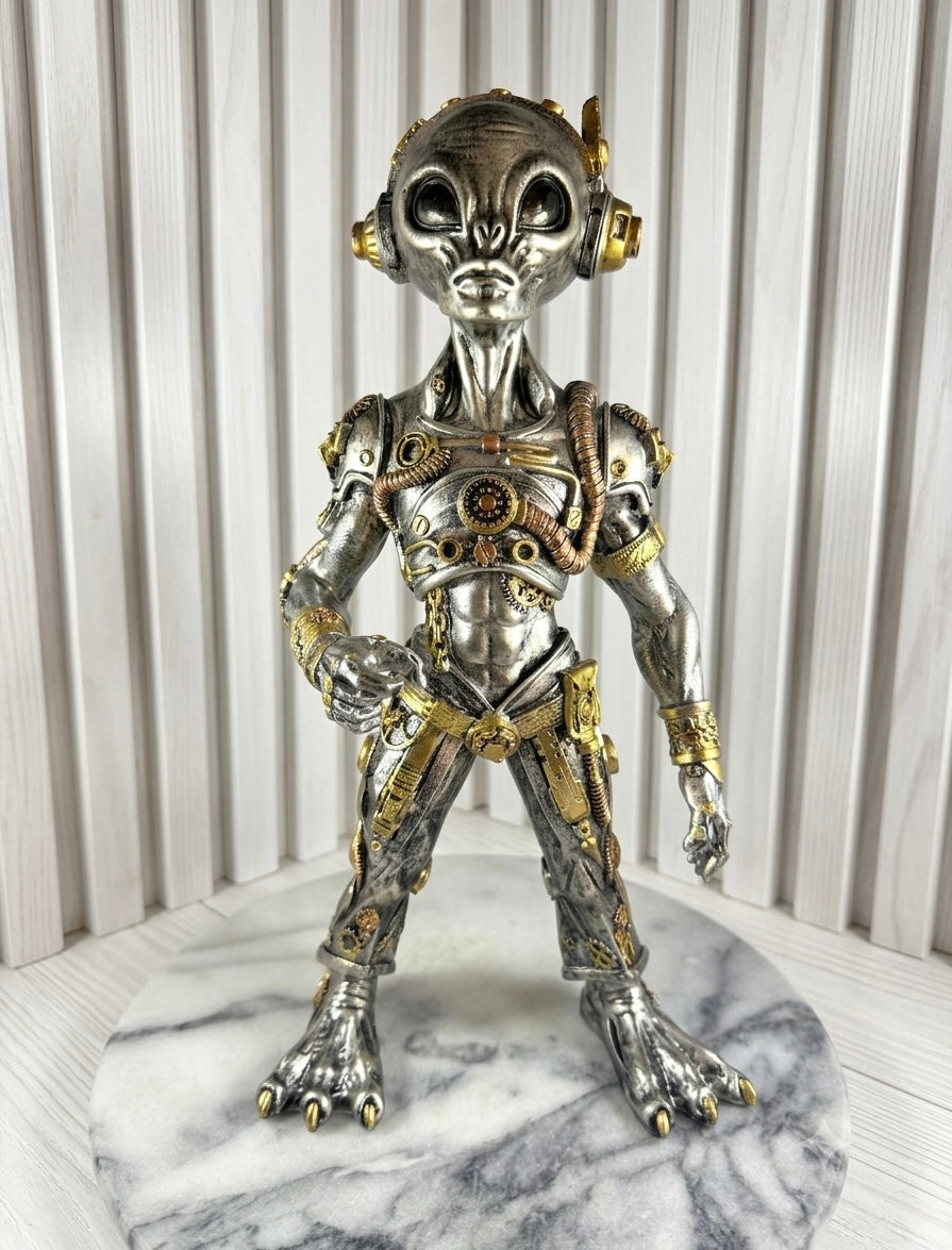 Steampunk Standing Alien Ornament 35.5cm