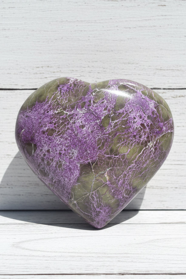 Atlantisite Stichtite Heart Crystal 90 grams AH04
