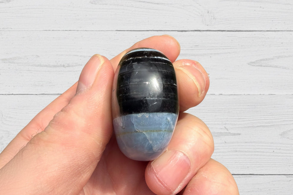 Owyhee Blue Opal Palmstone 75 grams BOP08