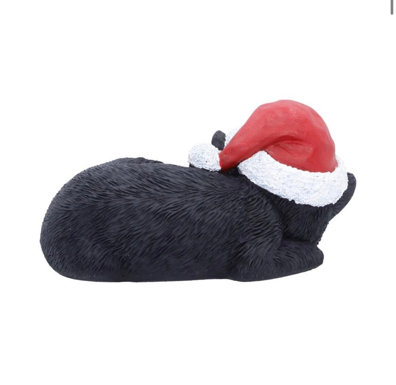 Merry Whiskers Black Cat Christmas Ornament 9.5cm