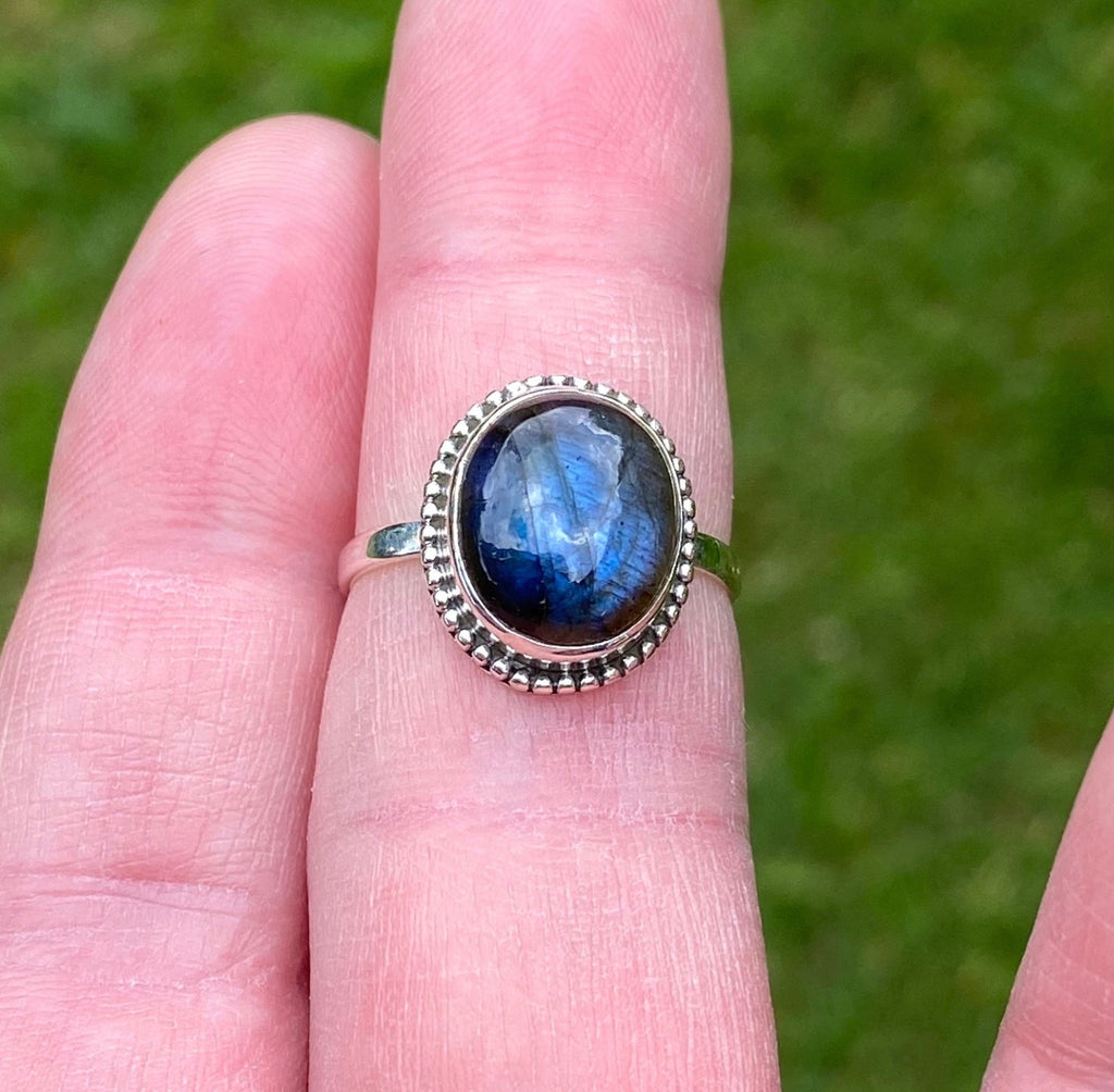 925 Sterling Silver Labradorite Ring