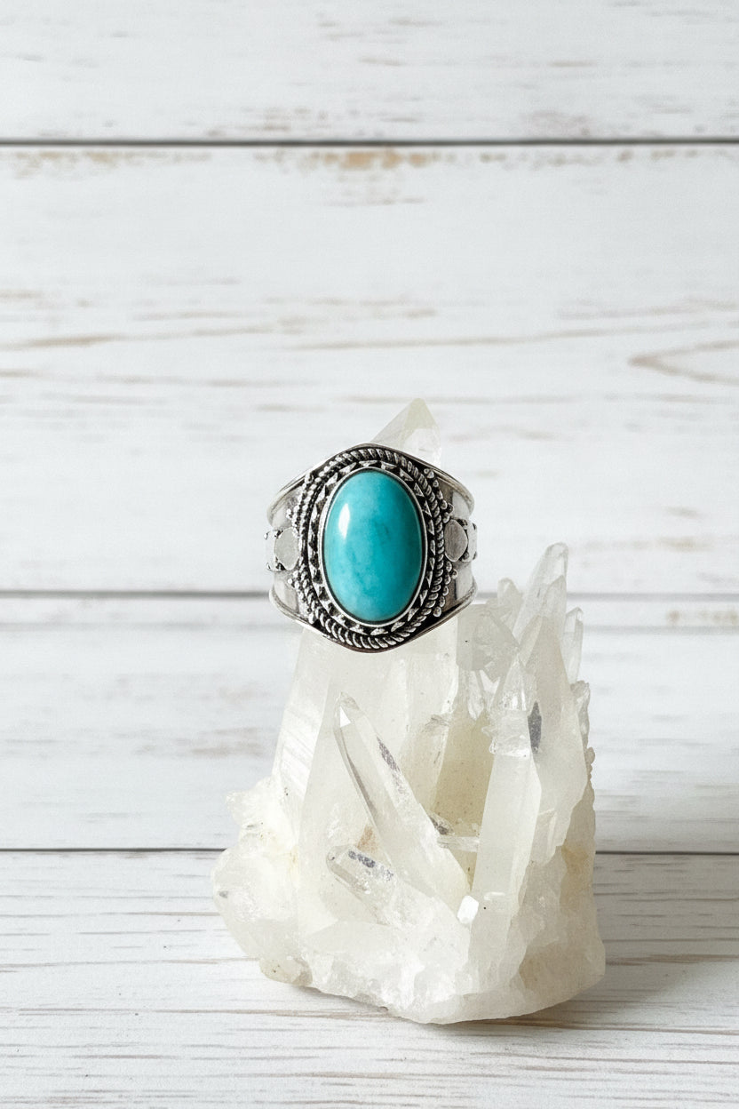925 Sterling Silver Amazonite Ring