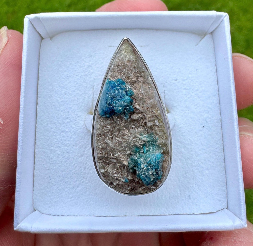 925 Sterling Silver Cavansite Ring