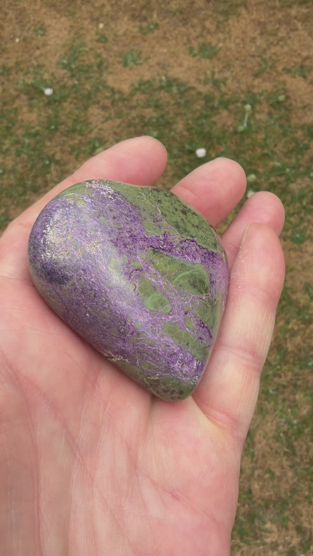Atlantisite Stichtite Heart Crystal 102grams AH08
