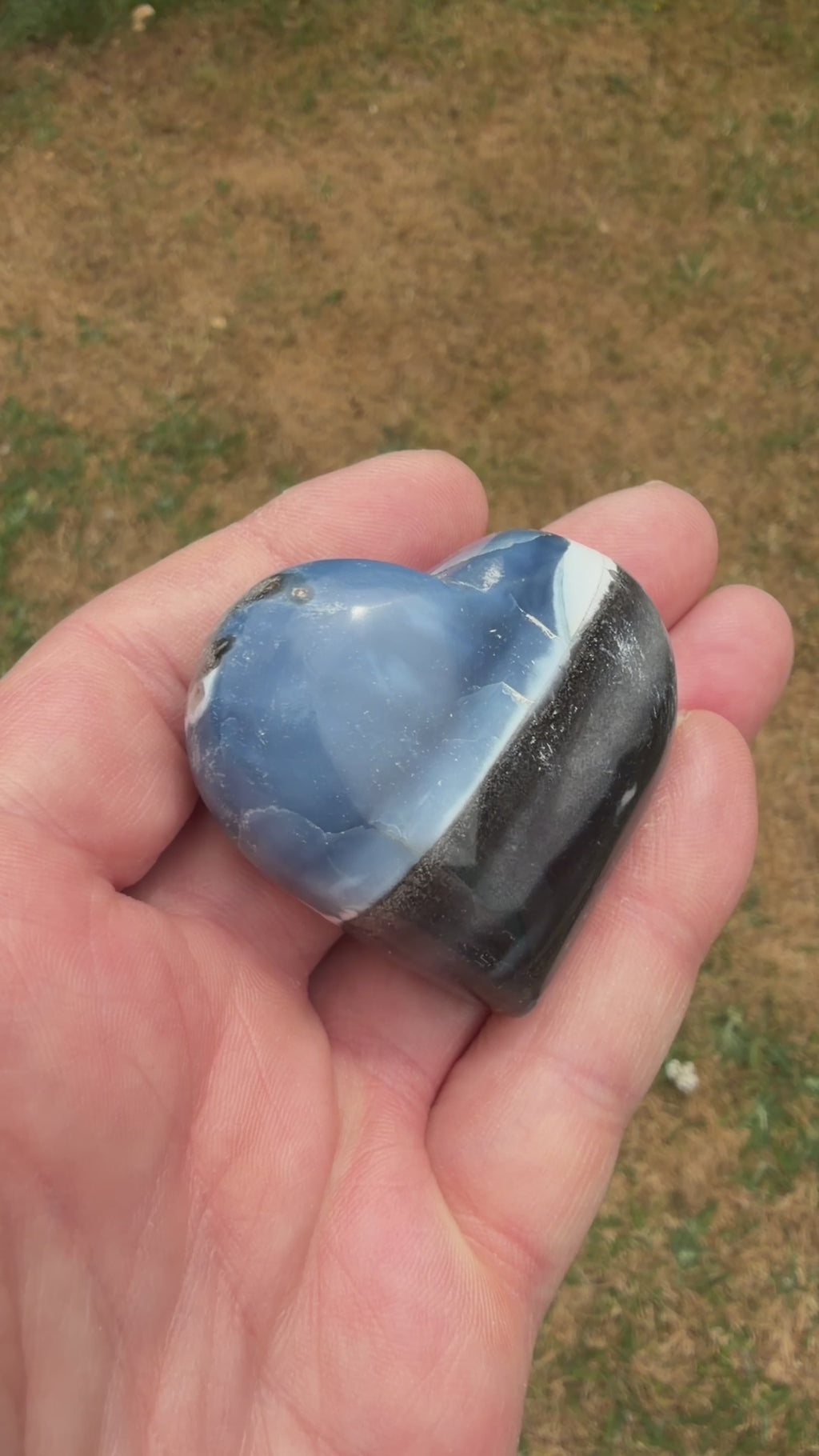 Owyhee Blue Opal Heart Crystal 68 grams BOH11