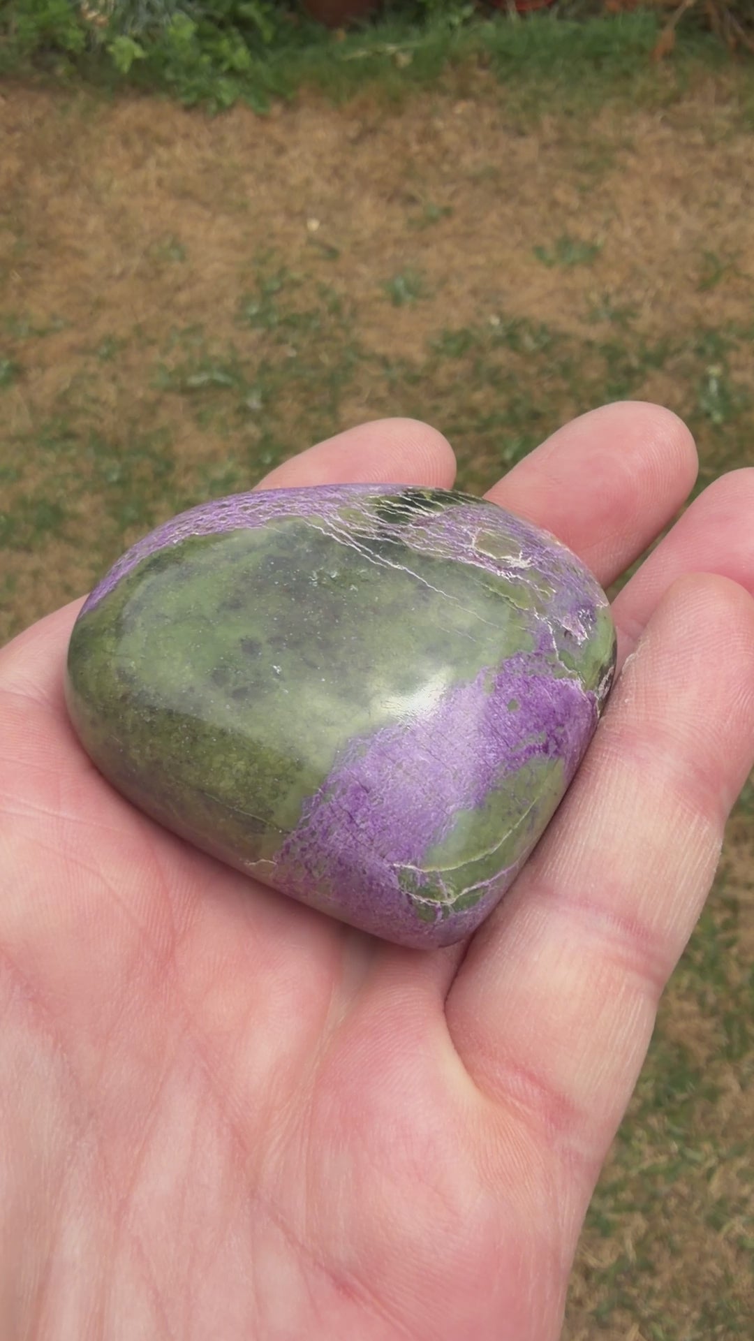 Atlantisite Stichtite Heart Crystal 92 grams AH07
