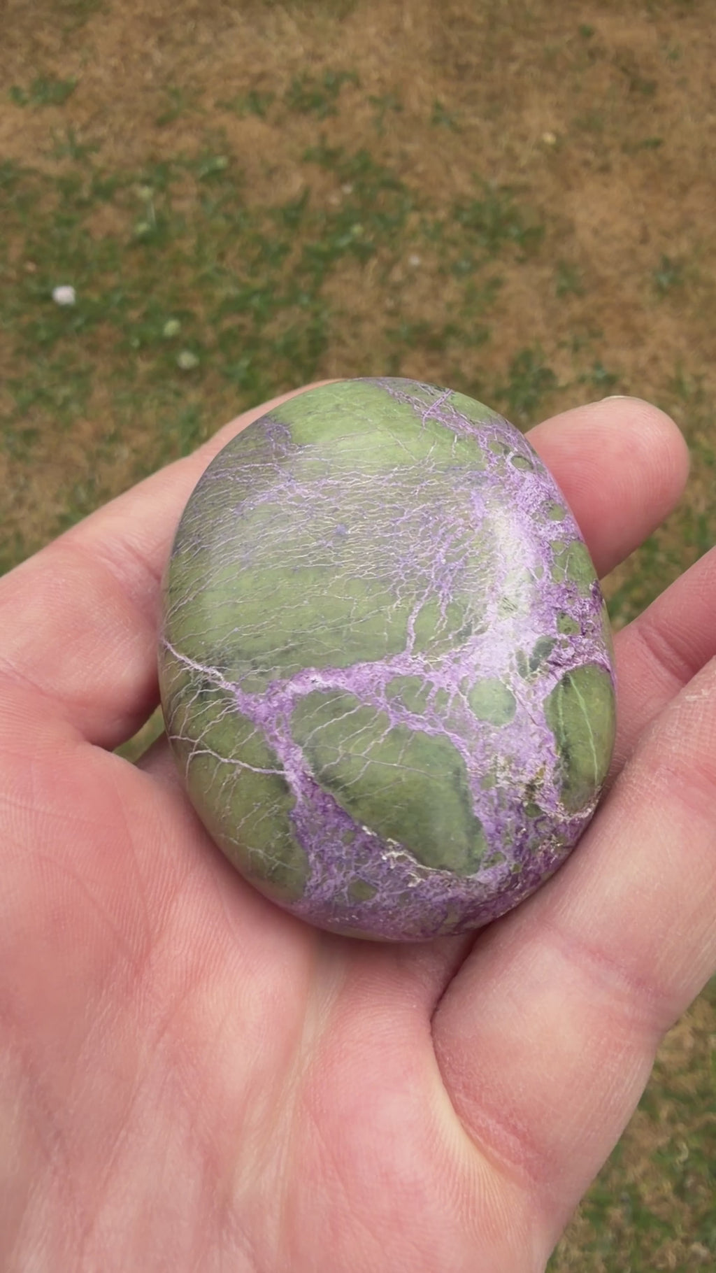 Atlantisite Stichtite Palmstone 84 grams AP04