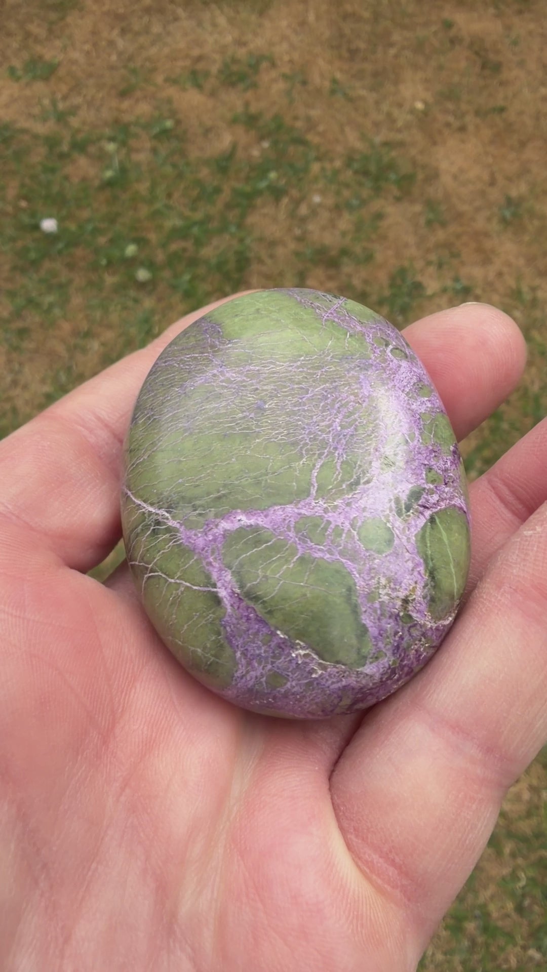 Atlantisite Stichtite Palmstone 84 grams AP04