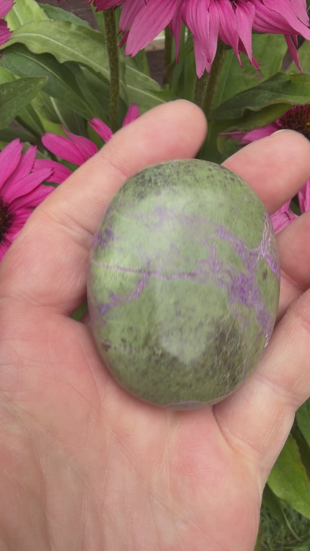Atlantisite Stichtite Palmstone 89 grams AP09