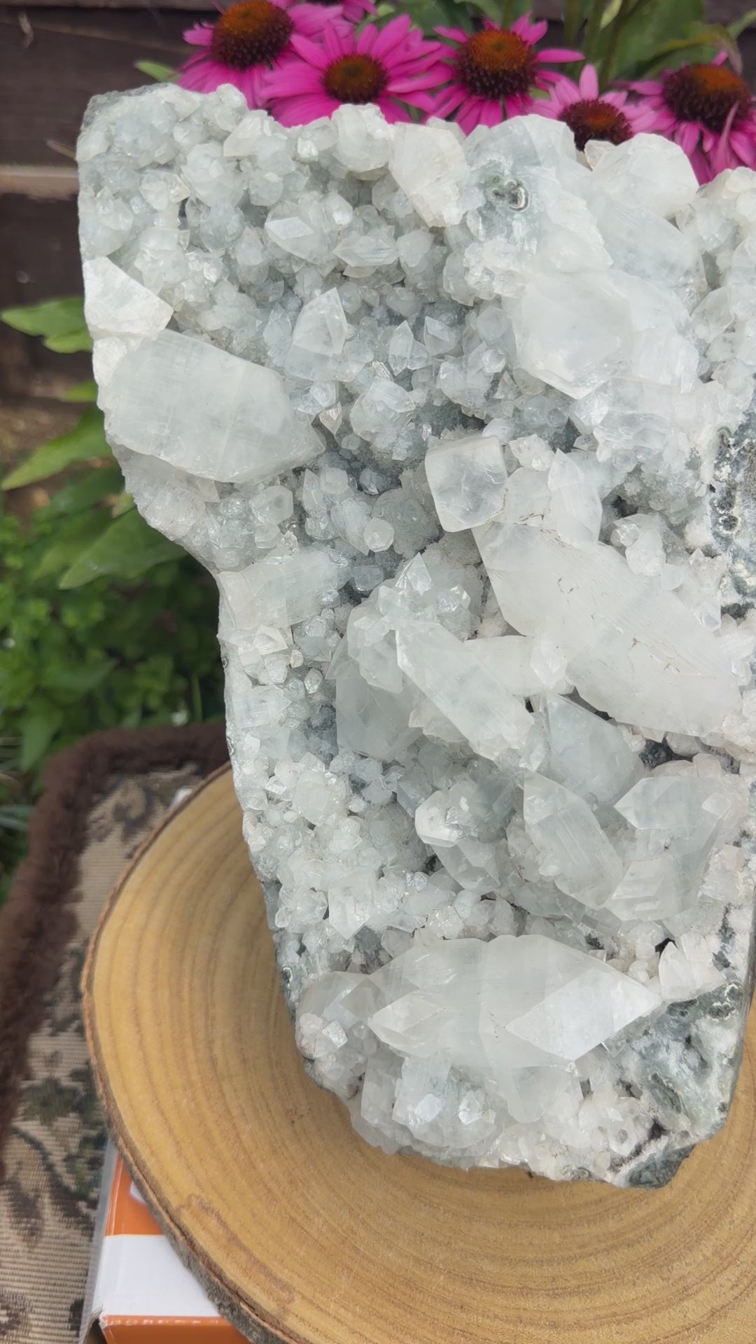 Apophyllite, Calcite & Chalcedony Zeolite Standing Statement Piece 5KG