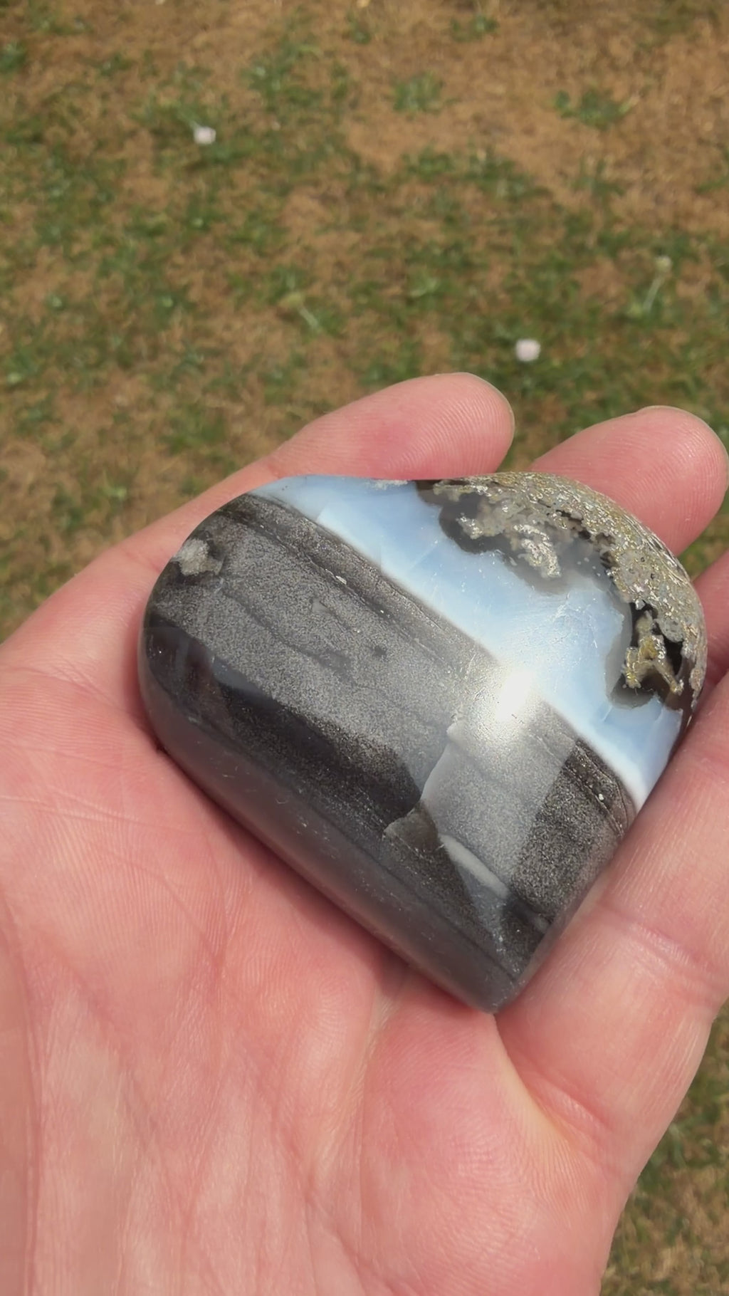 Owyhee Blue Opal Heart Crystal 92 grams BOH06