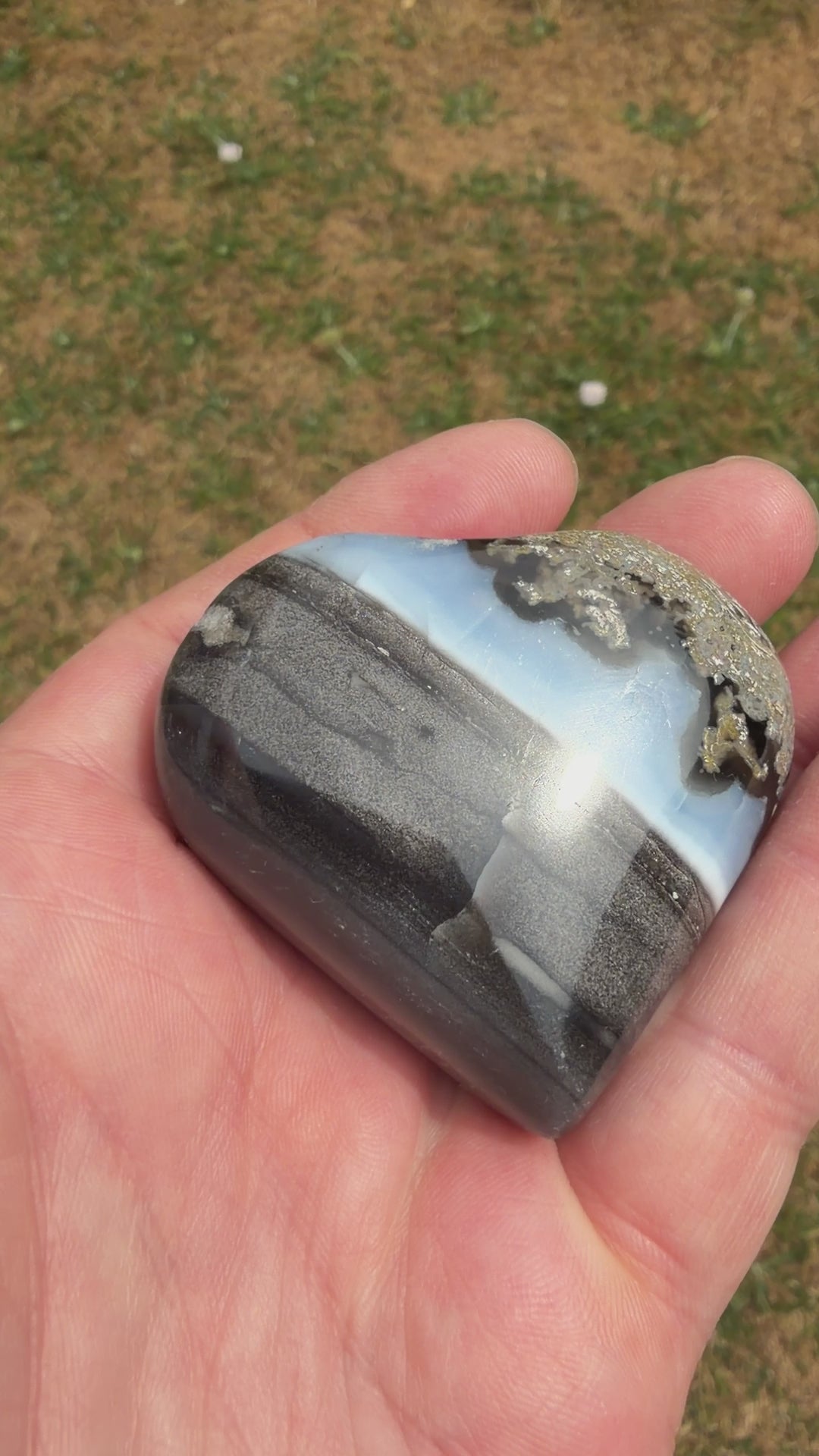 Owyhee Blue Opal Heart Crystal 92 grams BOH06