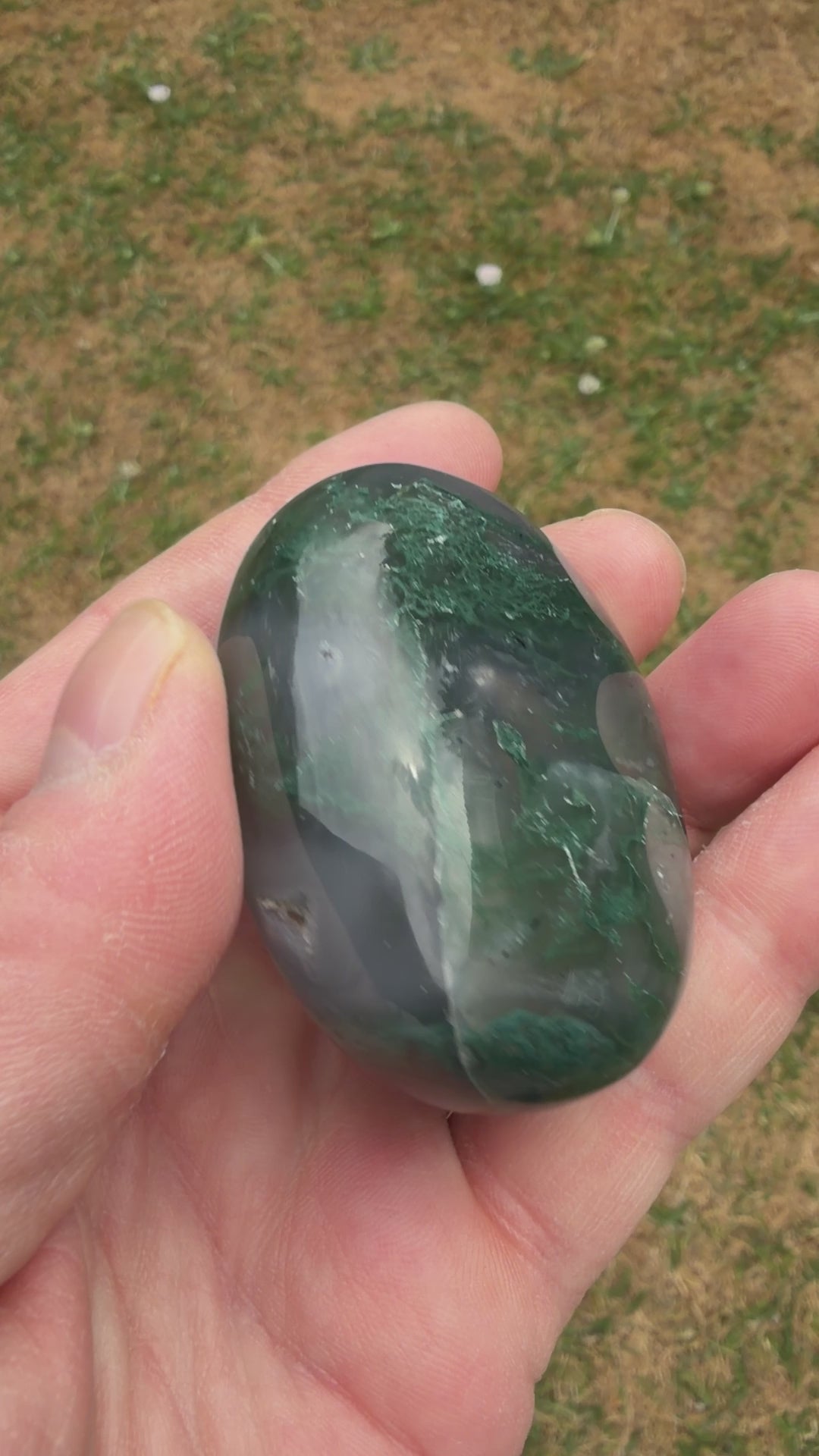 Moss Agate Palmstone 113 grams MAP07