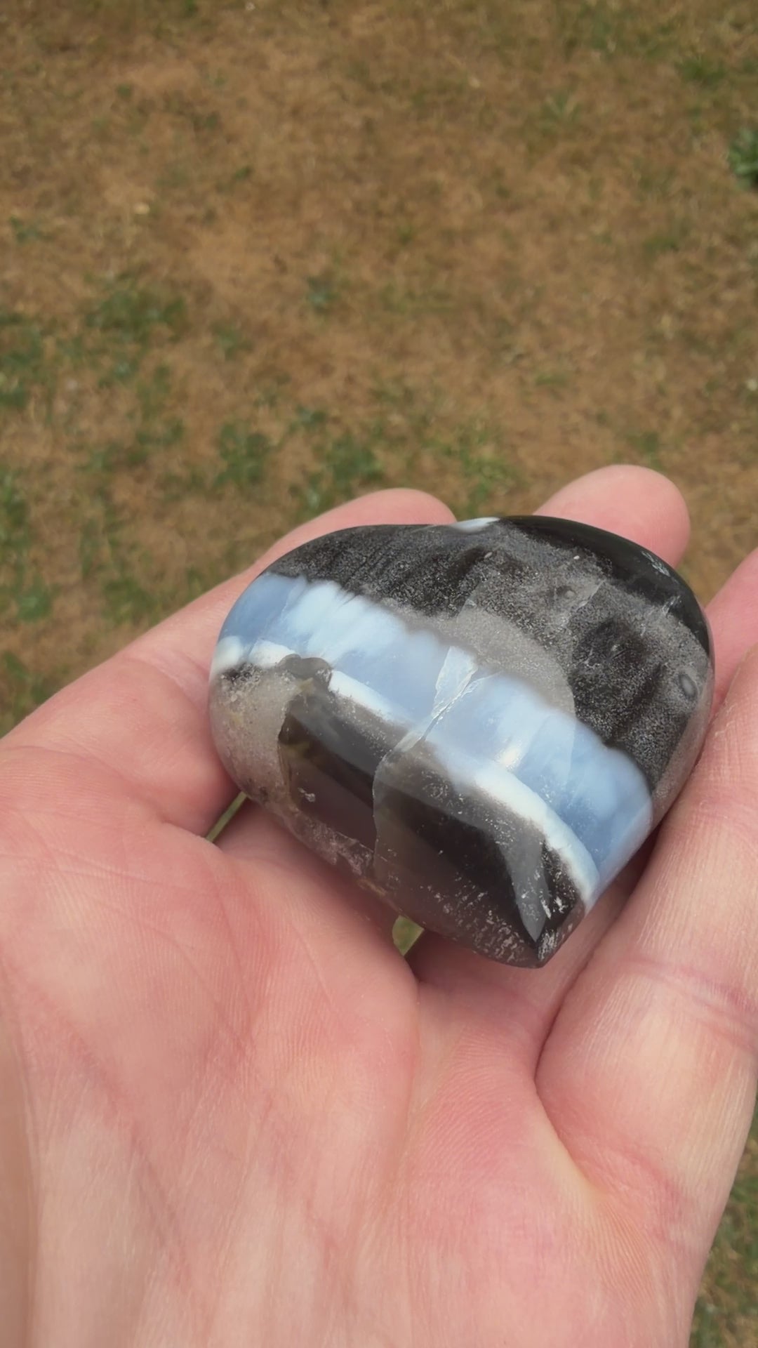 Owyhee Blue Opal Heart Crystal 83 grams BOH12