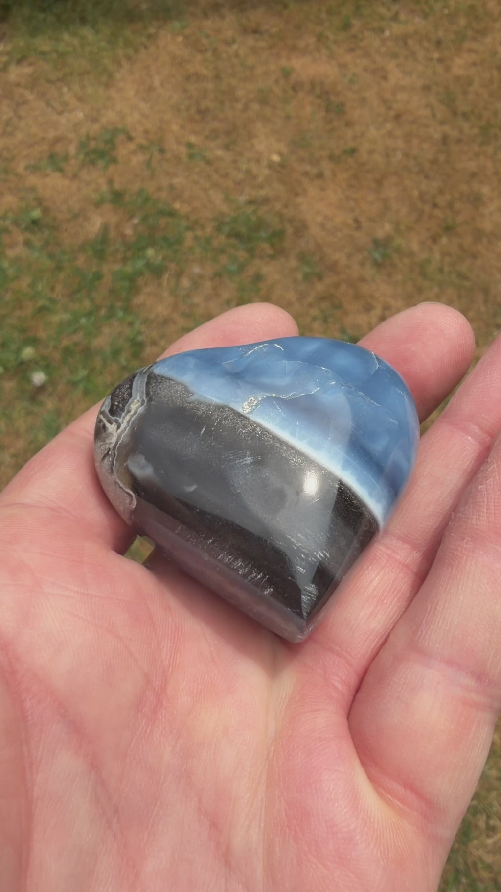Owyhee Blue Opal Heart Crystal 70 grams BOH08