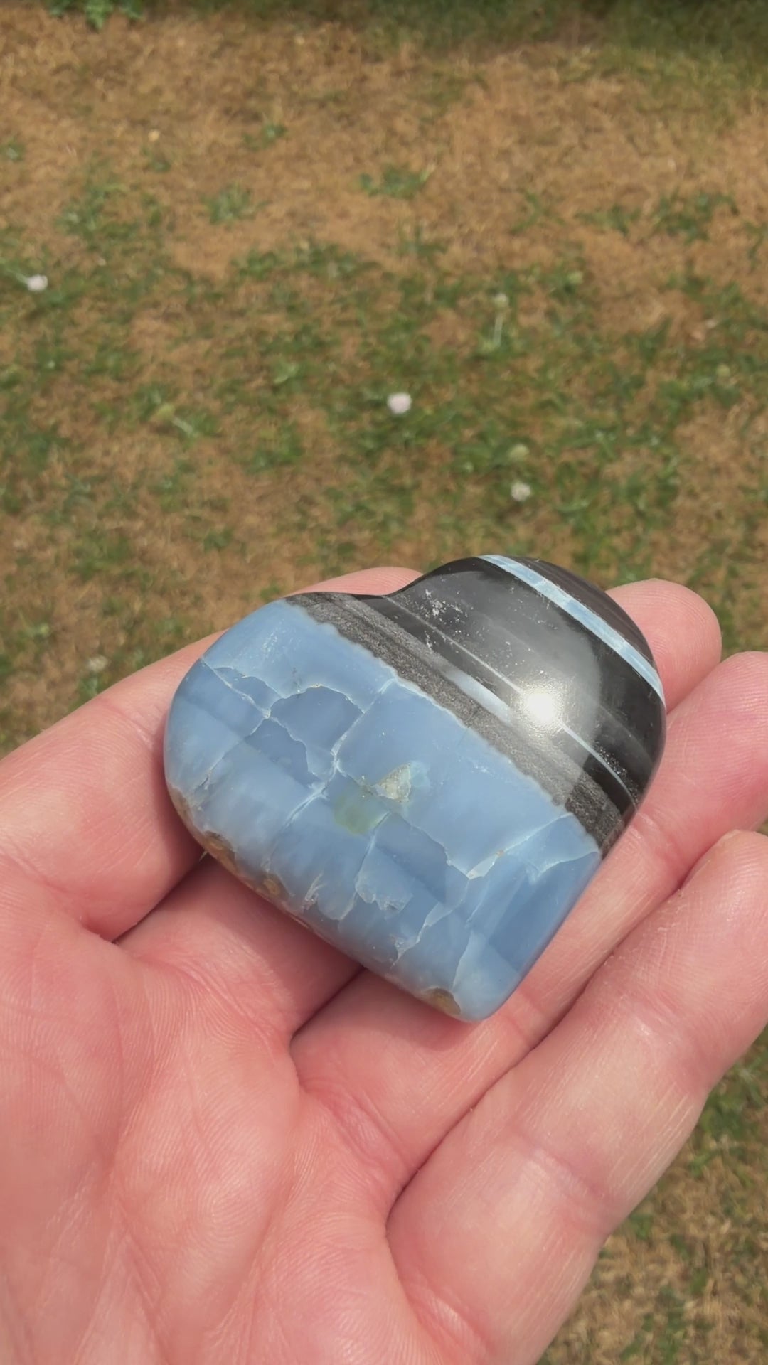 Owyhee Blue Opal Heart Crystal 57 grams BOH07