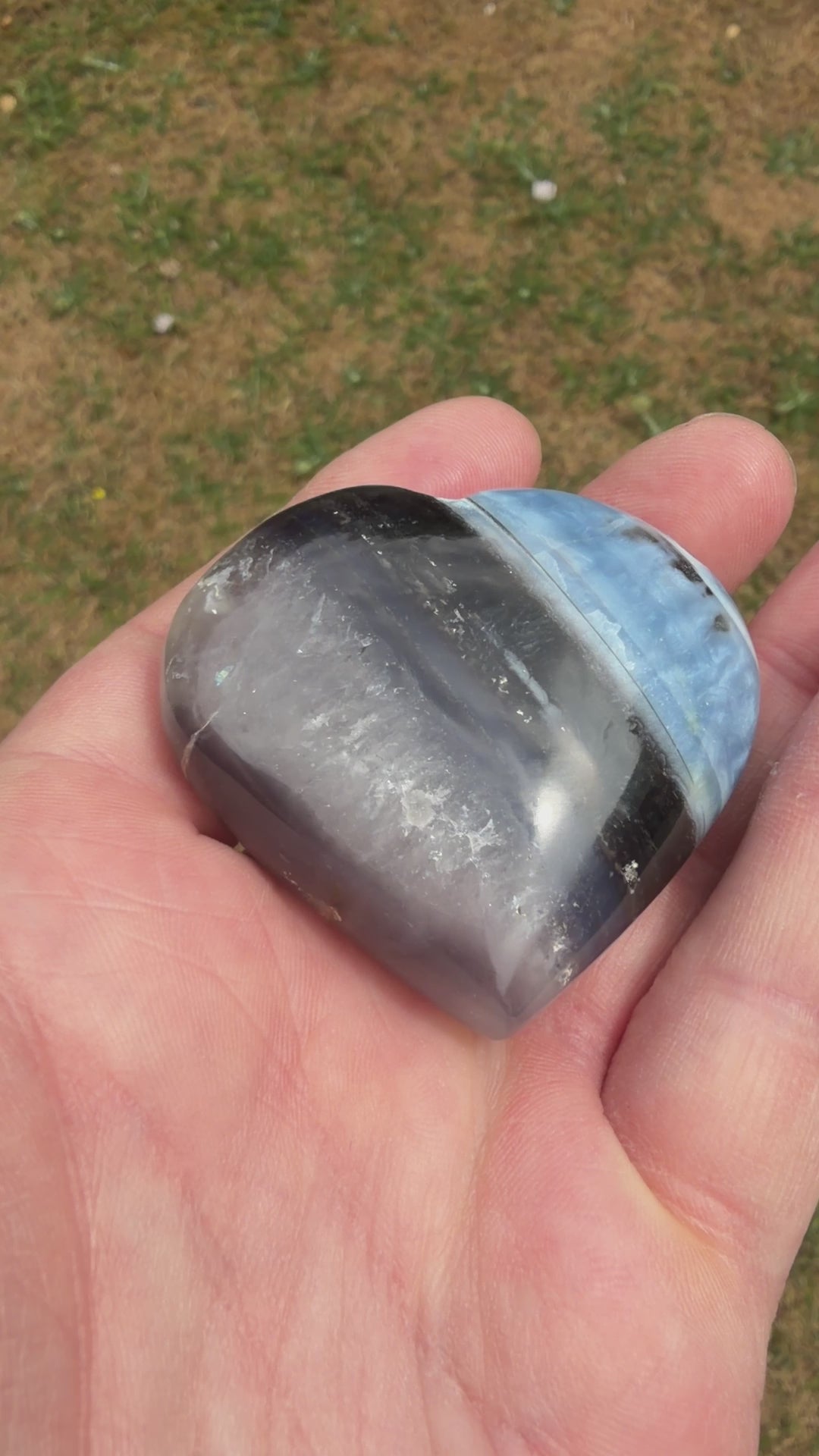 Owyhee Blue Opal Heart Crystal 74 grams BOH03